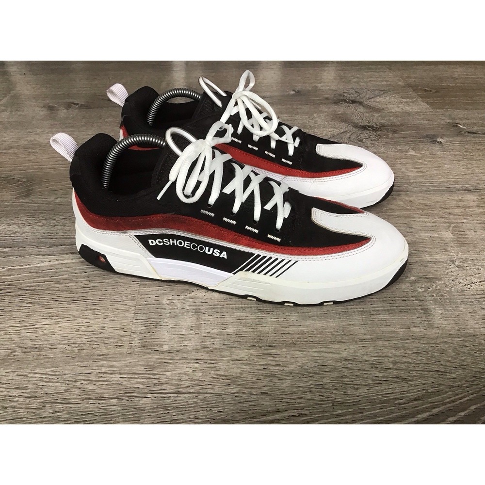 DC Shoe White Red Black Legacy 98 Slim Men's Shoes Size 11 skater shoes
